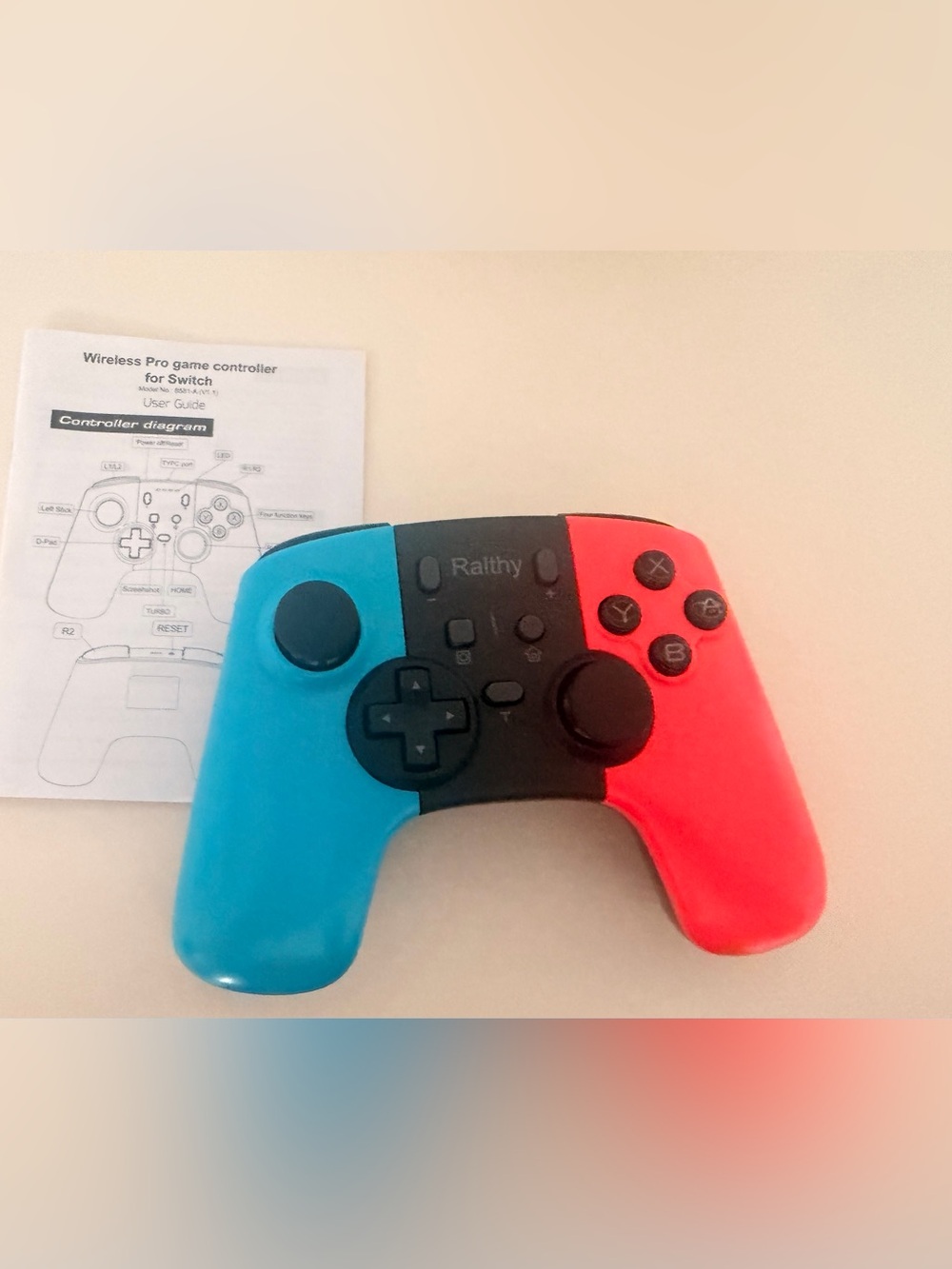 Blue & Red Wireless Game Controller for Nintendo Switch